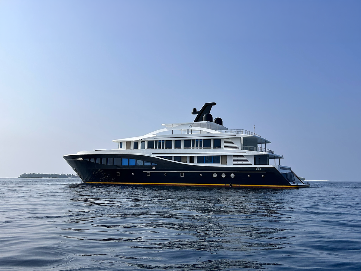 Boat external with logo and watermark